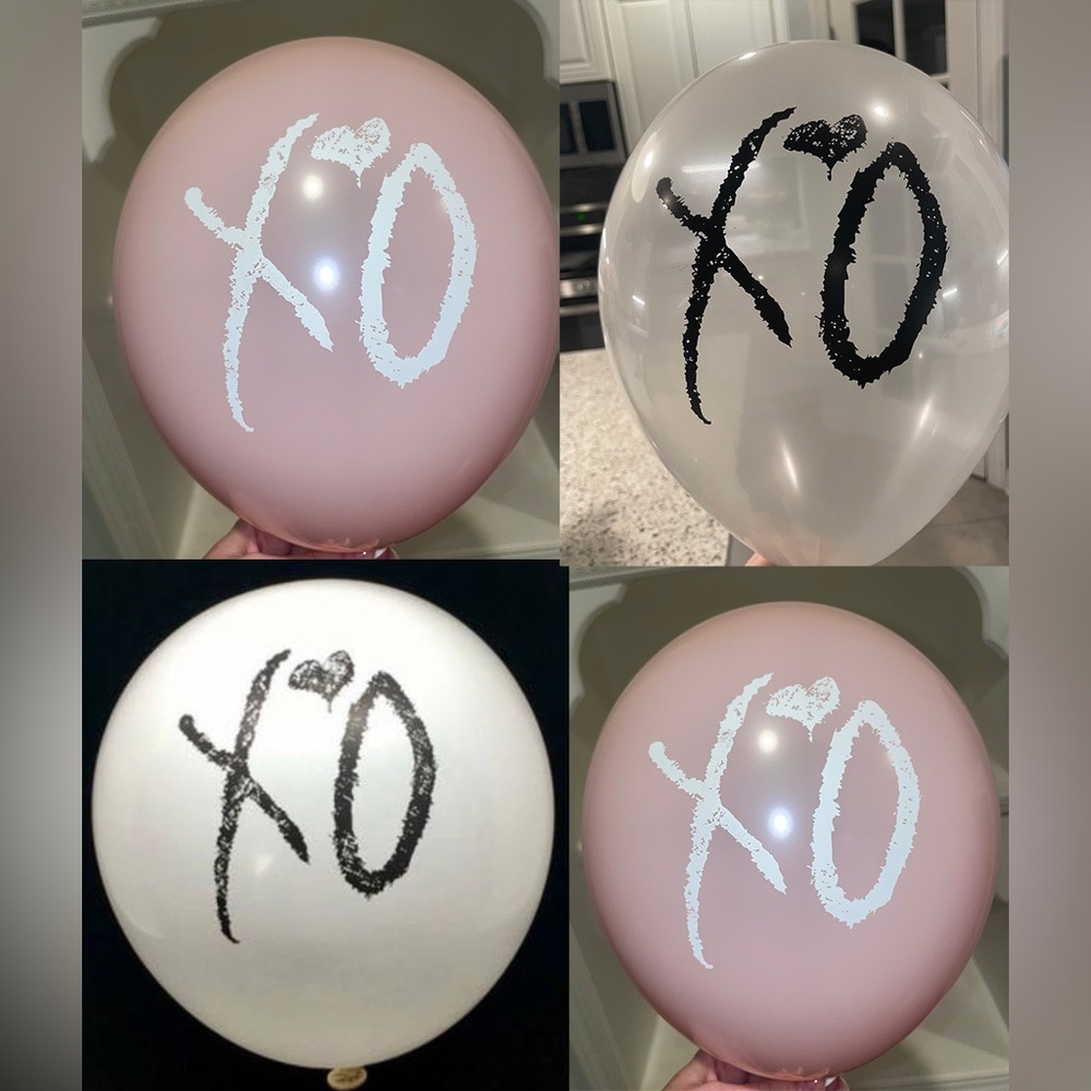 12 PIECES! The Weeknd XO Logo Balloons BABY PINK EDITION